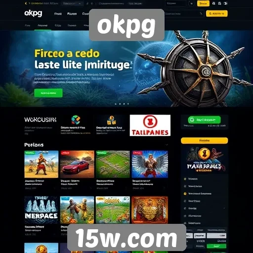 Análise da interface do site de jogos okpg